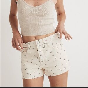 Madewell Dadjean Short In Daisy Drizzle - Natural - 26